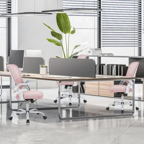 Office Mid Back Ergonomic Mesh Computer Desk Larger Seat β photo 5