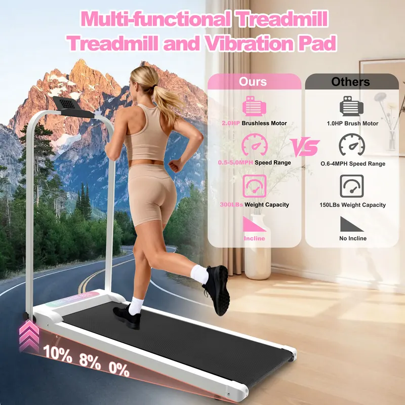 Foldable Treadmill with Handle Bar & Incline β photo 5
