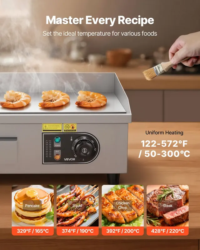Commercial Electric Griddle β 17.72 X 11.81 Inch β photo 5