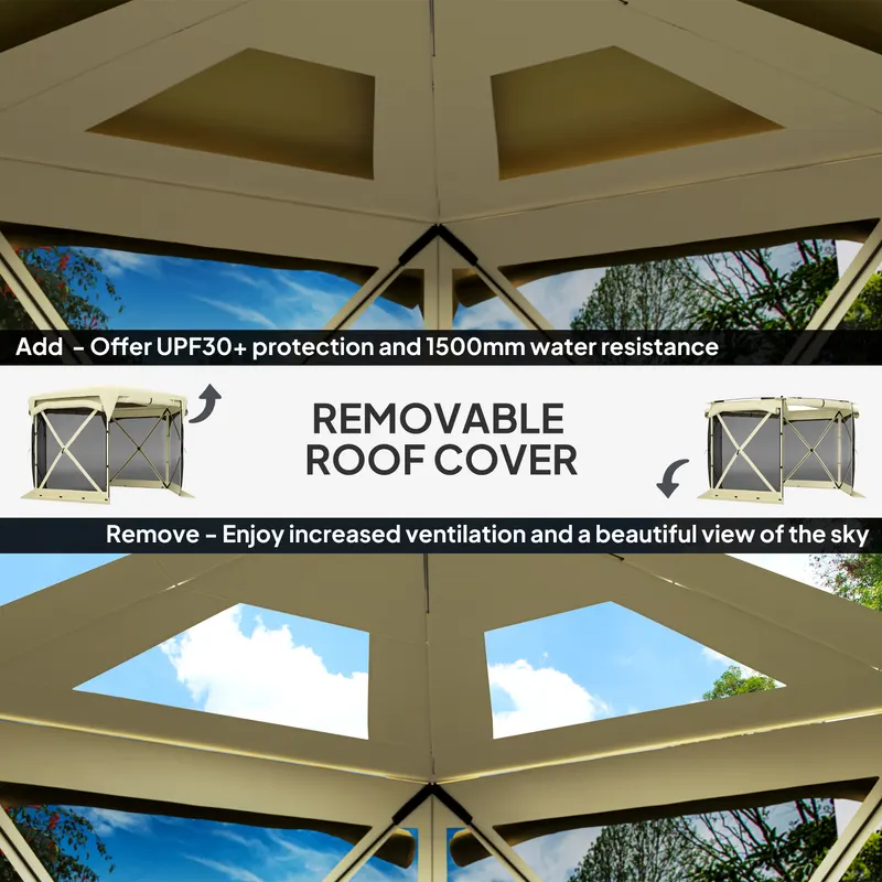 Pop Up Gazebo Screen Tent with Removable Roof Cover — photo 8