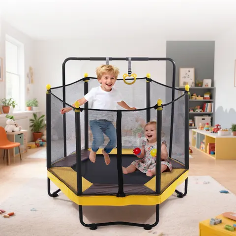 54 Inch Trampoline for Kids with Enclosure