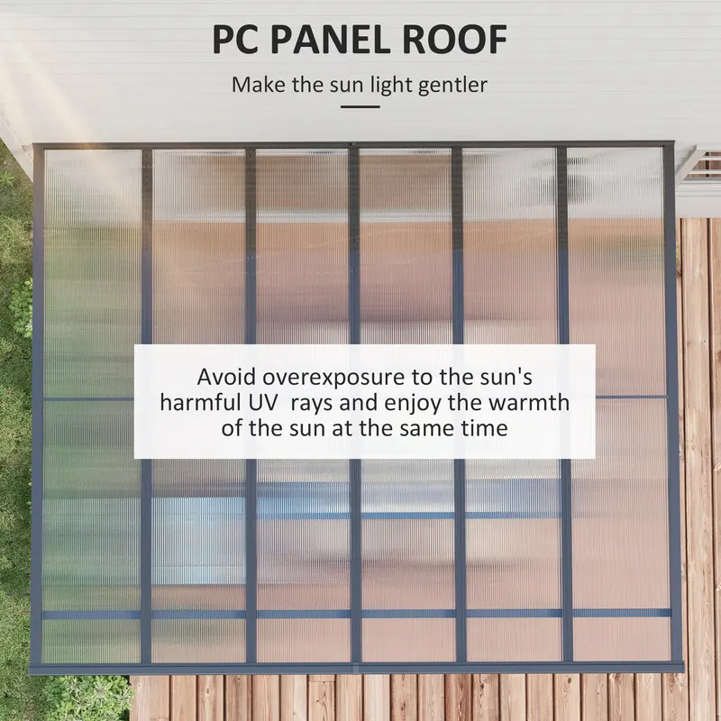 Outdoor Polycarbonate Pergola — Transparent UV Blocking Awning — photo 5