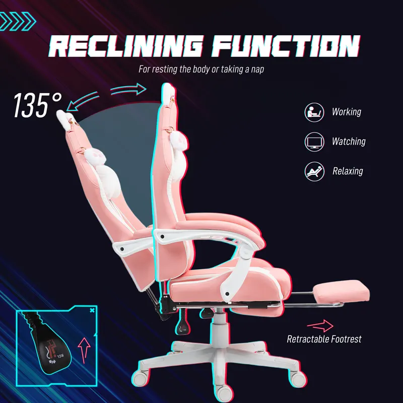 Cute Racing Gamer Chair — Faux Leather Gaming Chair — photo 6