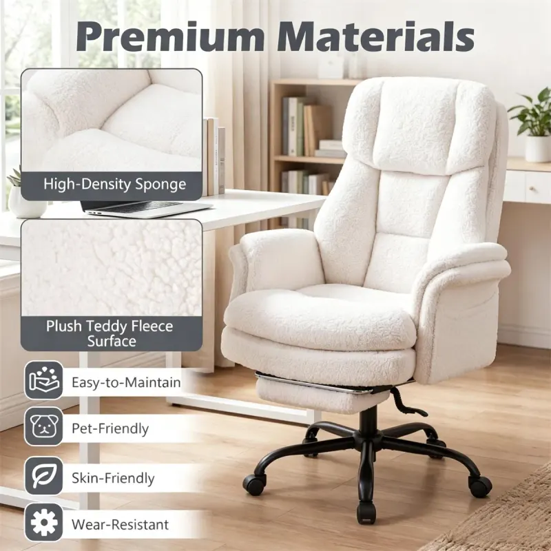 5-Level Flip-up Armrest Ergonomic Office Chair with Retractable β photo 3