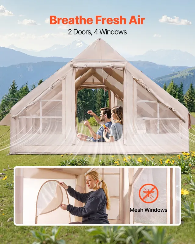 Inflatable Tent for Camping 5-8 Person Glamping Tent with Pump — photo 4