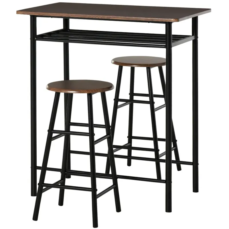 3 Piece Counter Height Bar Table Set with 1 Table