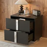 Elegant Nightstand with Metal Foot — photo 2