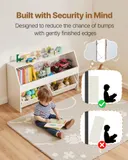 Toy Storage Organizer — Wooden Kids Bookshelf with Storage — photo 4