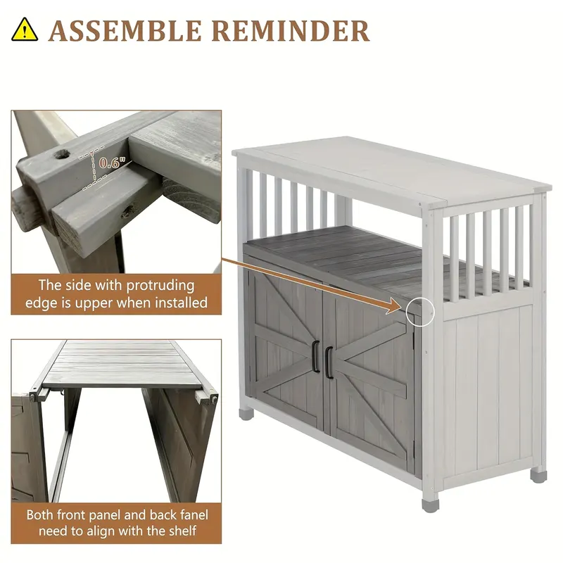 Wooden Patio Bar Table Set with Storage — photo 5