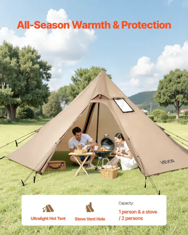 Hot Tent for 2 Persons — Portable Winter Tipi Tent with Stove — photo 5