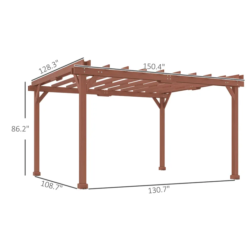 Outdoor Wood Pergola with Grape Trellis for Patio — photo 6