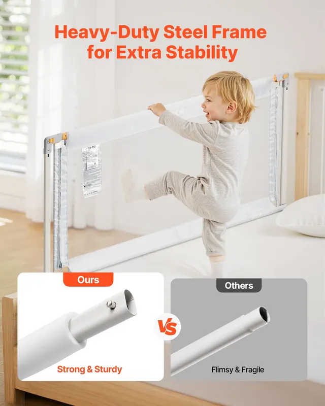 Toddler Bed Rail — Kids Beds Guard Rail with Reinforced Iron — photo 2