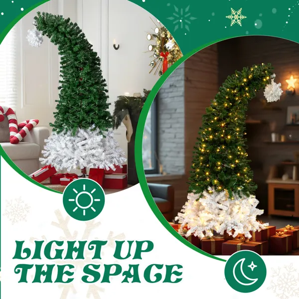 6 FT Santa Hat Style Pre-lit Christmas Tree β photo 4