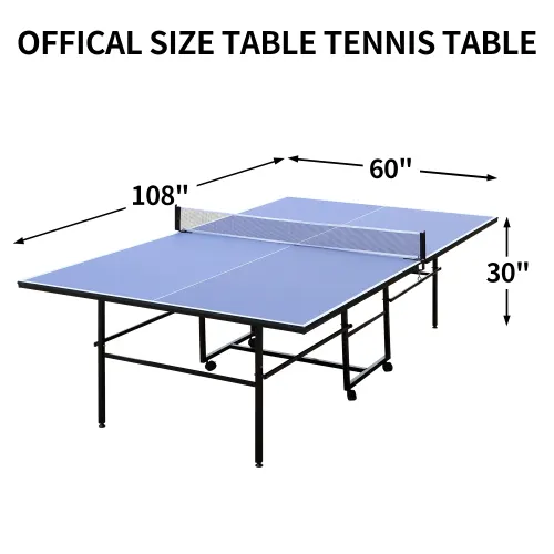 9ft Mid-size Table Tennis Table Foldable & Portable Ping Pong — photo 8