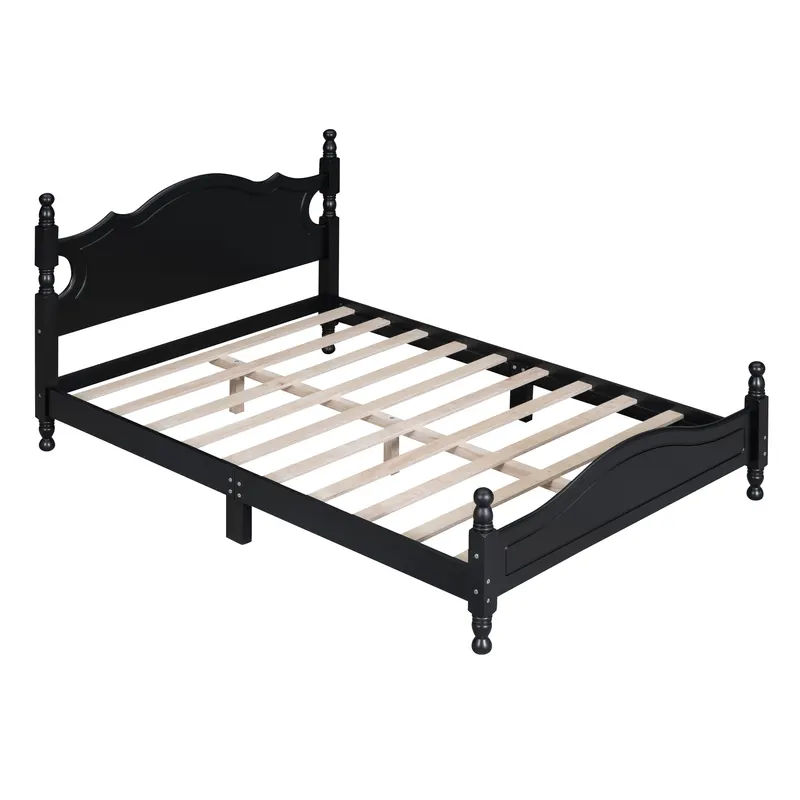 Full Size Wood Platform Bed Frame — photo 3