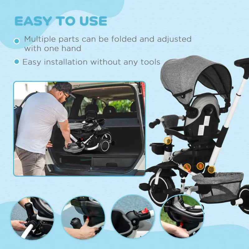 6-in-1 Toddler Tricycle for 12-50 Months — photo 3