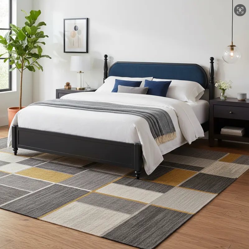 King Bed Frame β Solid Wood Platform with Slats β photo 4