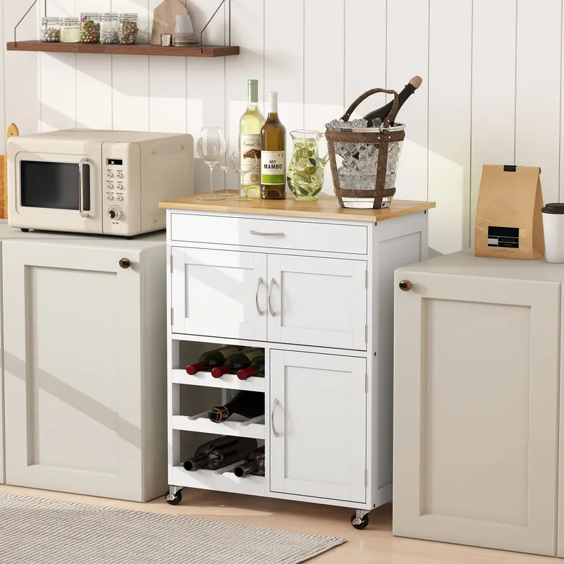Rolling Kitchen Cart β Kitchen Island with Storage Drawer β photo 5