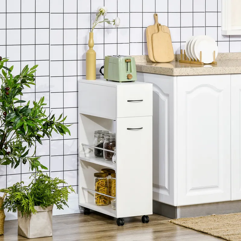 3- Tier Slim Storage Cart — Rolling Narrow Kitchen Cart — photo 6