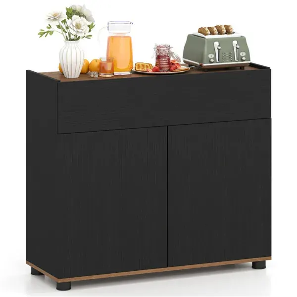 31.5" Kitchen Buffet Sideboard Cabinet with Push-to-open Doors