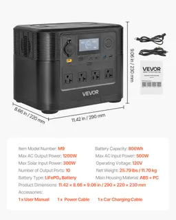 Portable Power Station — 1200W Solar Generator Power Station