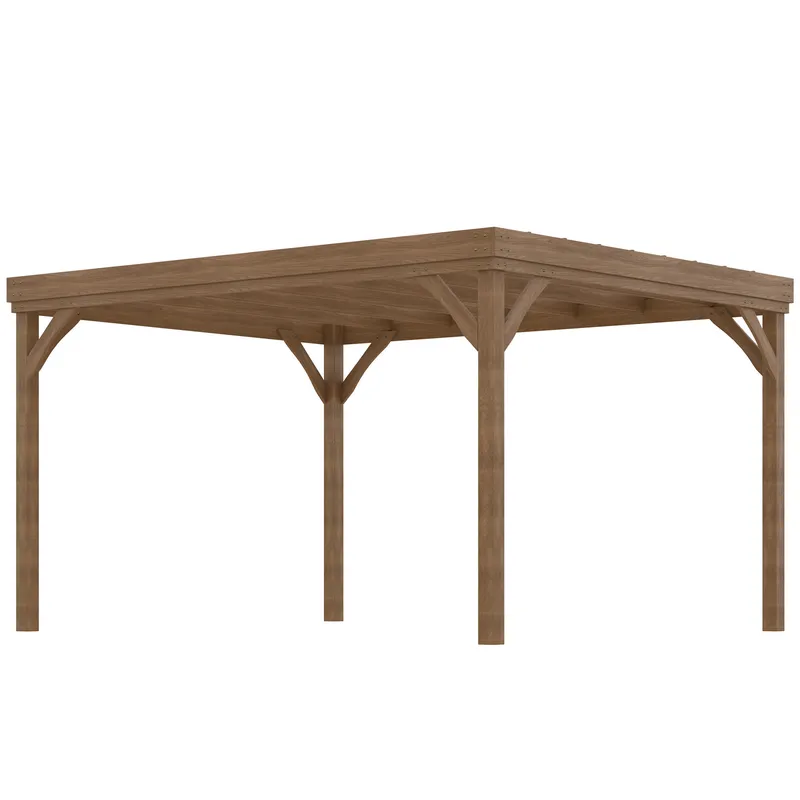 Outdoor Wooden Pergola β Grape Vine Gazebo with Concrete Anchors