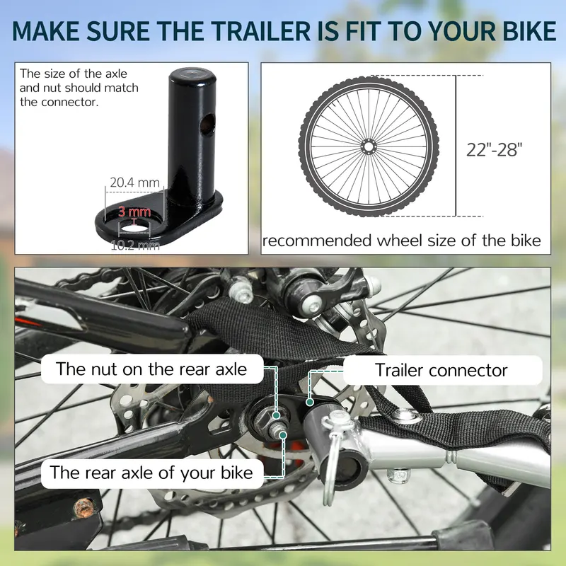 Bicycle Cargo Trailer β Two-wheel Bike Luggage Wagon Trailer β photo 5