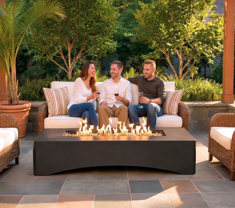 56 Propane Fire Pit Table β Rectangular Outdoor Gas Fire Pit 50 β photo 5