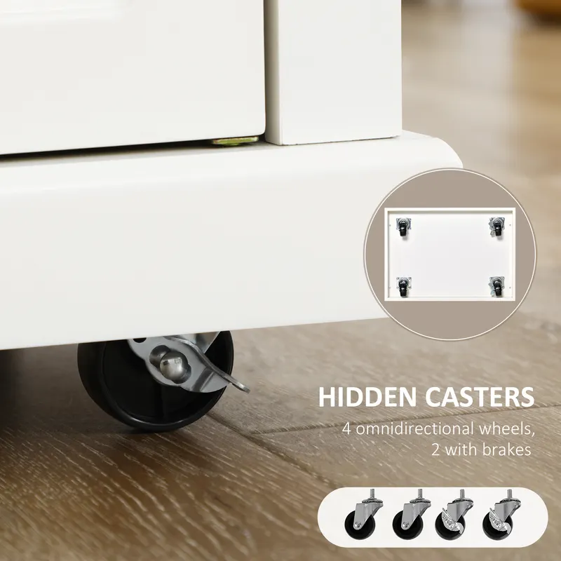 Rolling Kitchen Island Cart — Portable Serving Trolley Table — photo 6