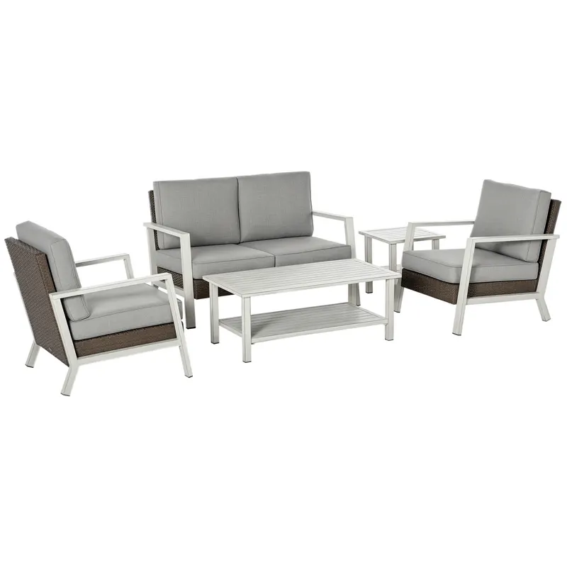 Aluminum Patio Furniture Set β 5 Piece Modern Outdoor