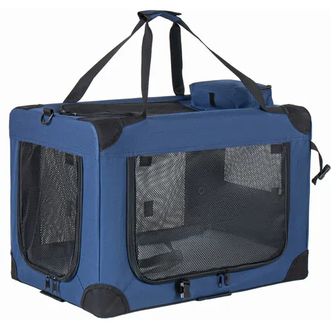 32 Soft Dog Crates Kennel — 3-Door Portable Folding Pet Carrier