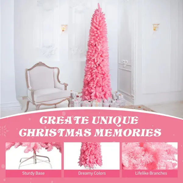 7.5 FT Hinged Christmas Tree β Artificial Pencil Christmas Tree β photo 2