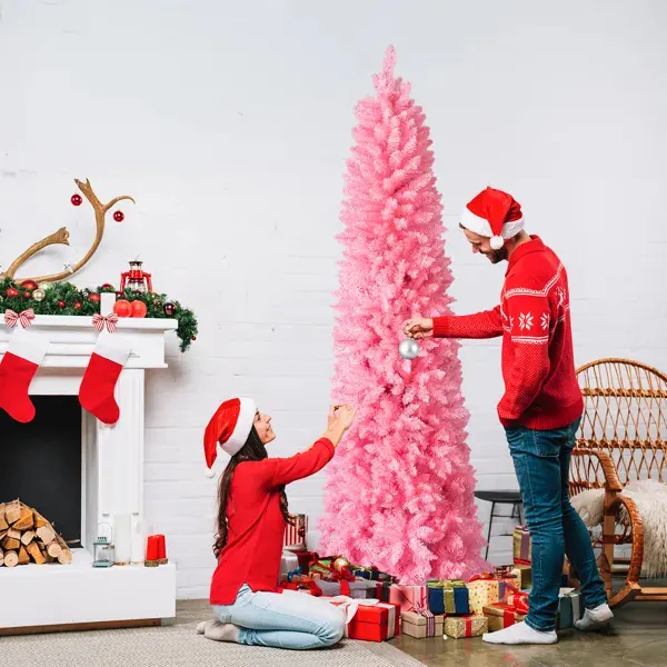 7.5 FT Hinged Christmas Tree β Artificial Pencil Christmas Tree β photo 6