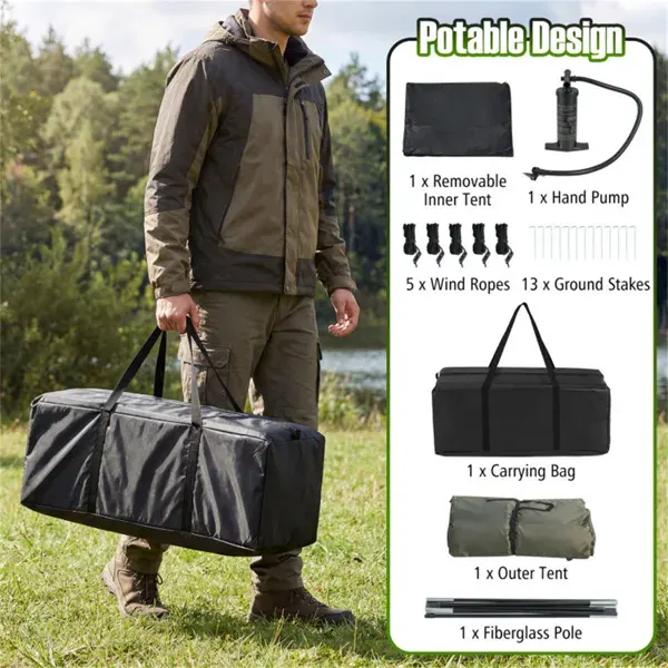 5-7 Person Inflatable Camping Tent with Screened Porch — photo 3