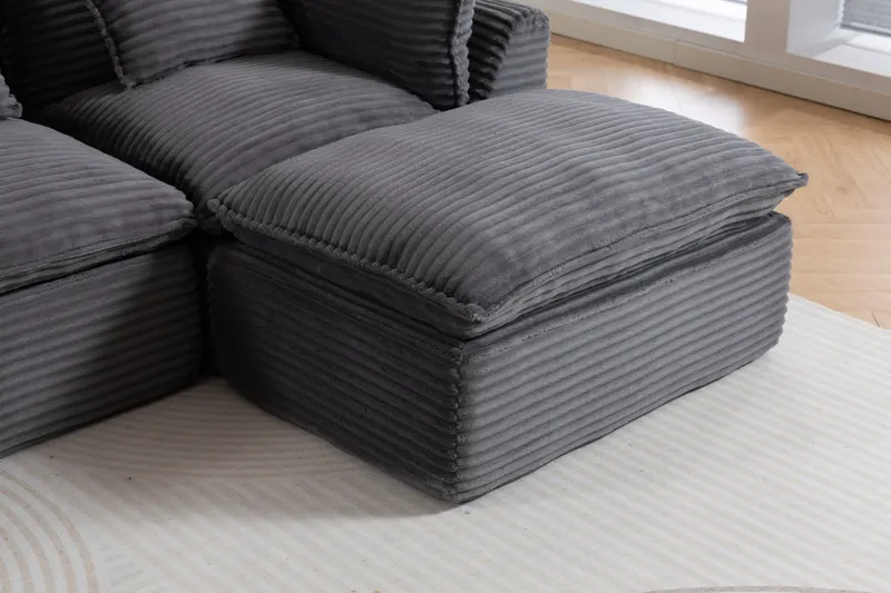 129.8" Width Cloud Couch Oversized Modular Sectional Sofa True — photo 3