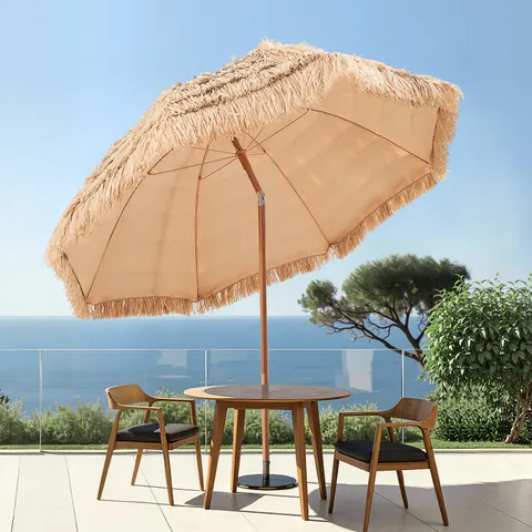 Tiki Umbrella Thatched Patio Umbrella 8 Ft Poolside Patio Beach
