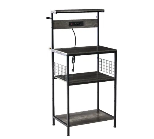 Kitchen Bakers Rack with Power Outlet