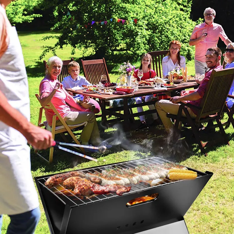 Foldable BBQ Grill Portable BBQ Barbecue Grill Camping Garden β photo 5