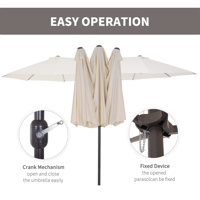 15ft Patio Umbrella Double-sided Outdoor Market Extra Large — photo 6