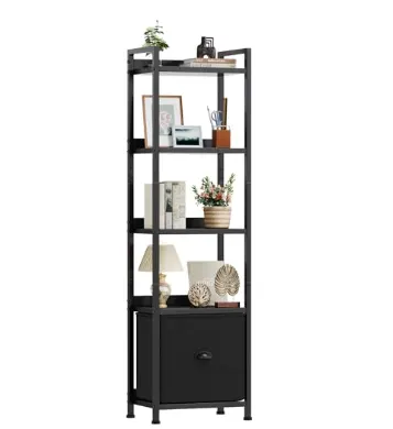 5-layer Bookshelf — Bookcase with Fabric Drawers — photo 2