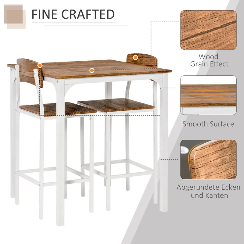 3 Piece Industrial Counter Height Dining Table Set β photo 8