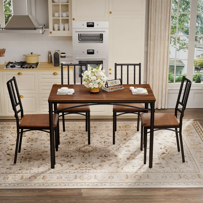 Dining Table Set β Bar Table with 4 Dining Benches β photo 2
