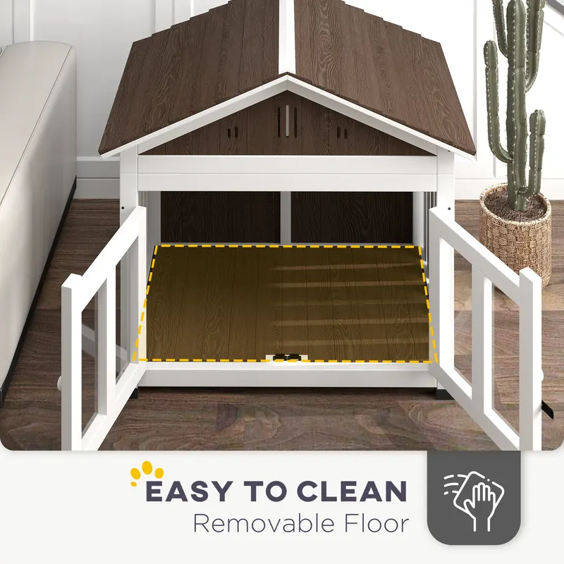 40"L Wooden Dog House Outdoor Indoor for Small — photo 7