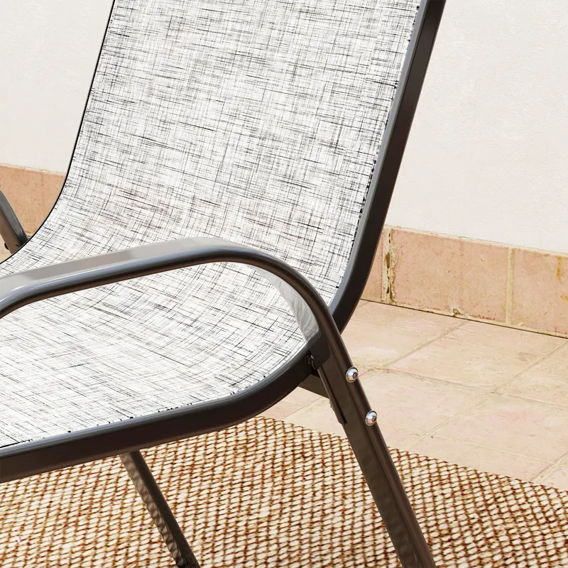 3 Pieces Bistro Set — Small Patio Furniture Set with Stackable — photo 8