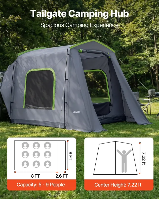 Large SUV Tent for 5–9 Person — 10.6 X 8 FT All-season SUV — photo 2