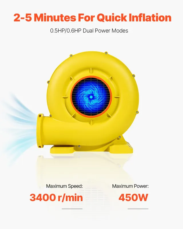 Inflatable Bounce House Blower 0.5&0.6HP 450W for Commercial — photo 4