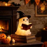 Halloween Ghost Reading Book Night Light — photo 3