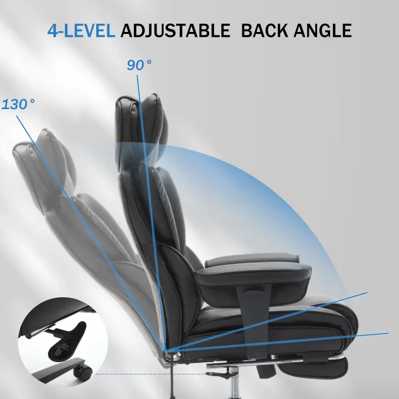 Office Chair with Foot Rest and Waist Lumber Support — photo 5