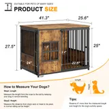 Wooden Dog Crate Furniture — Large Dog Kennel with Storage Top — photo 4