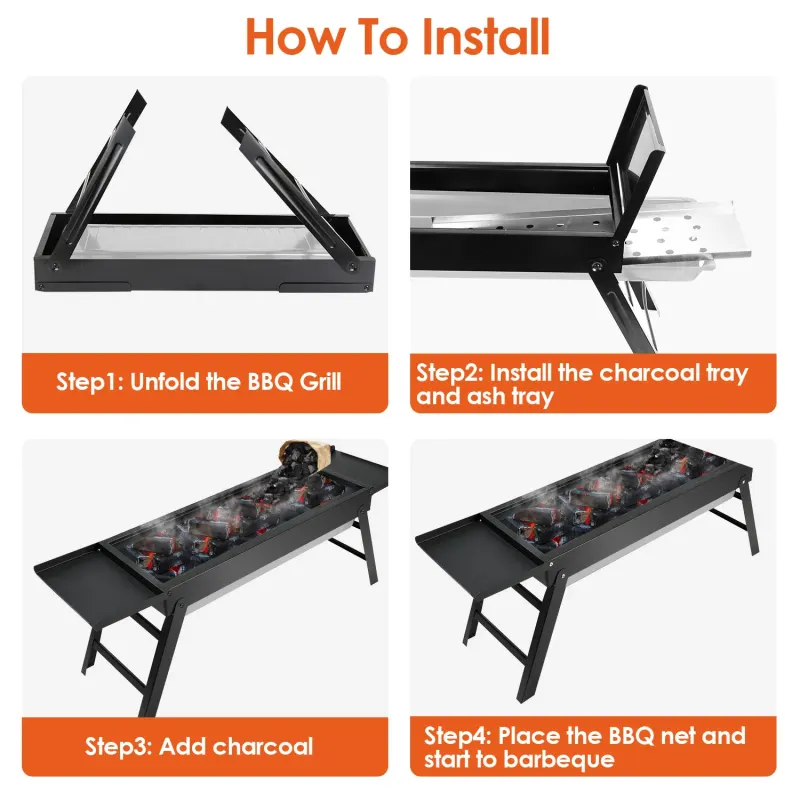 Portable BBQ Griddle β Foldable Kabob Barbecue for Outdoor β photo 4